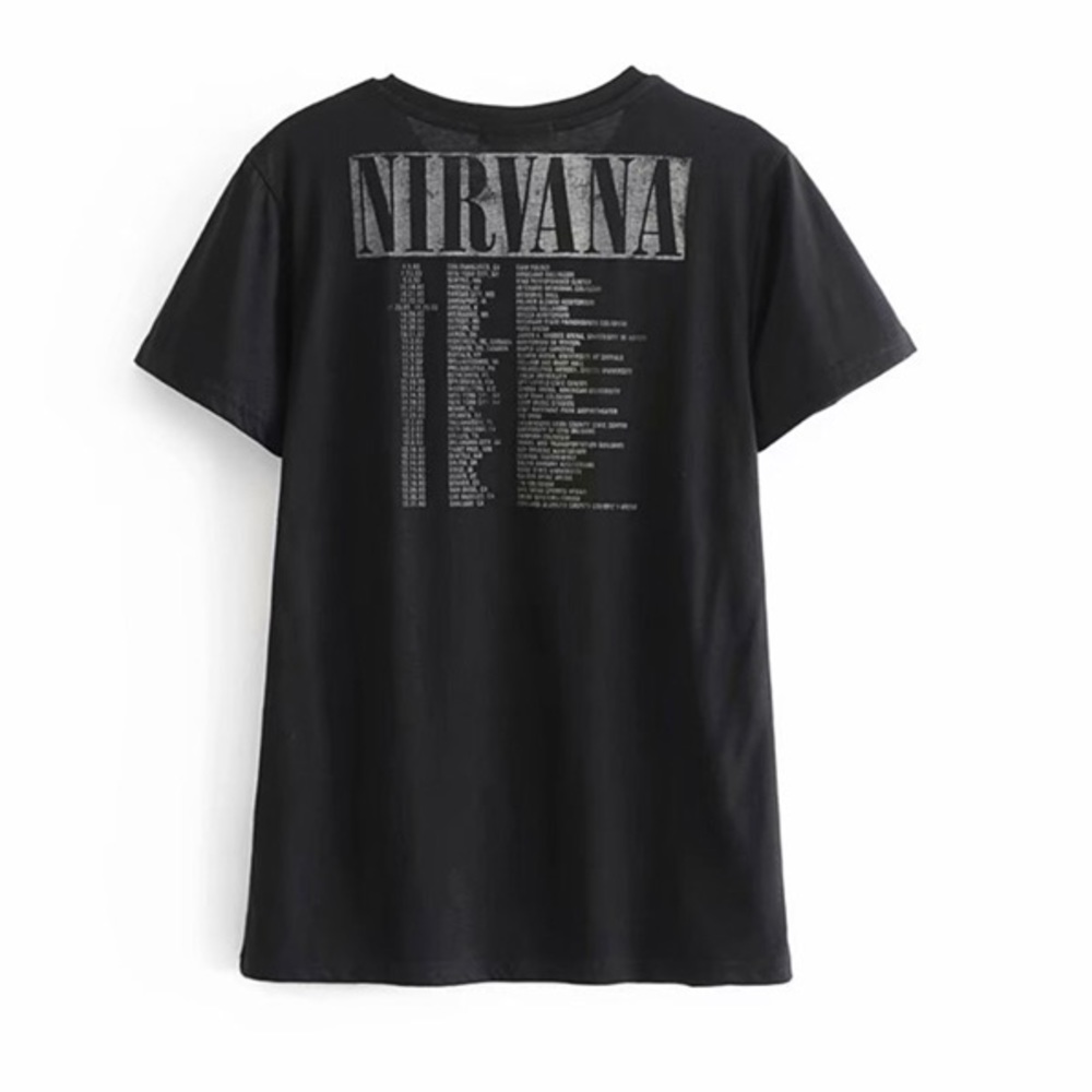 SOLD OUT Black Nirvana Vintage Concert Band T-Shirt - Picture 2 of 5